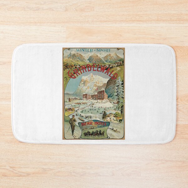 Item preview, Vintage Grindelwald Swiss Winter Sport Travel Advert designed and sold by RealArtIsBetteg.