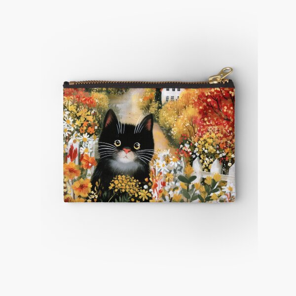 Item preview, Whimsical Black Cat & Cottagecore Autumn Village Landscape designed and sold by Whimsical Wayfarer.