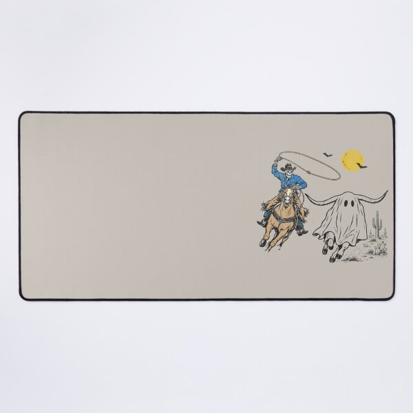 Item preview, Skeleton Cowboy Wrangling Ghost Bull Under Full Moon designed and sold by Studio Bootleg.