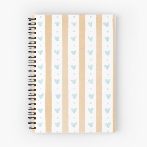 Item preview, Hand Drawn Heart Stripe Orange Pattern - Cute Girly Design designed and sold by DustandBloom.