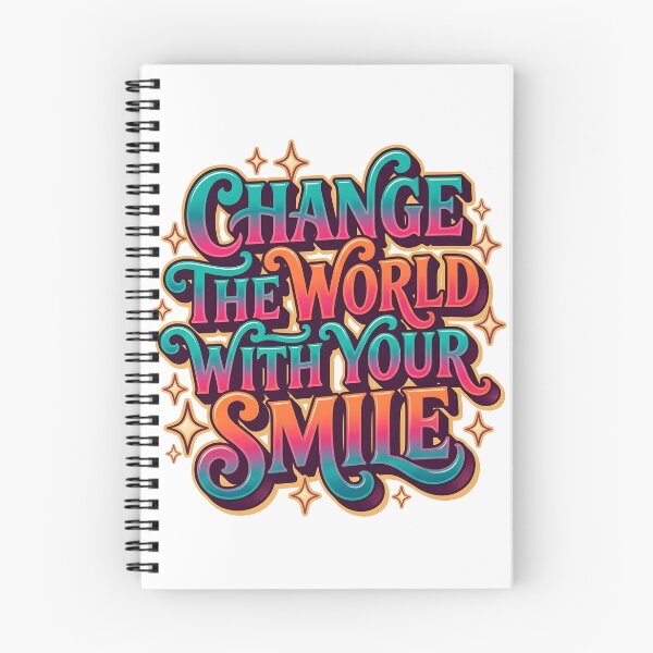 Item preview, Change The World With Your Smile Retro Groovy Typography Quote designed and sold by IrisByJoVon.