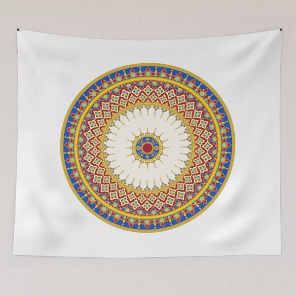 Item preview, Thai Inspired Blue Gold Mandala – Intricate Ornamental Art designed and sold by NongKhaoYai.