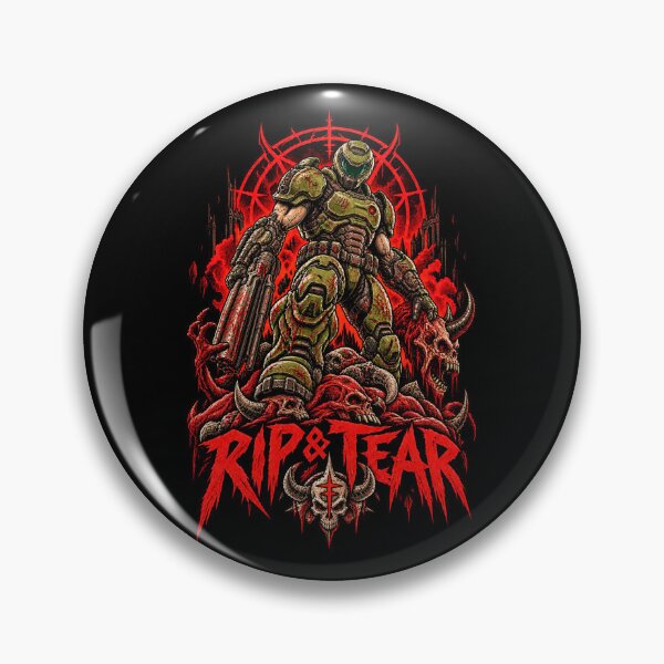 Item preview, Doom Slayer Rip and Tear Demon Hunter designed and sold by Pandaburba.
