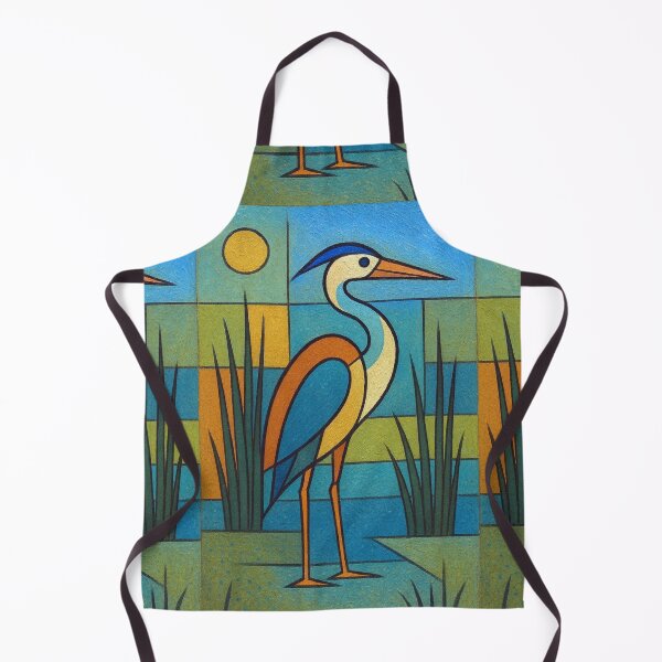 Item preview, Heron,  a Geometric illustration – Colourful Wildlife Art designed and sold by GalleryKauffeld.