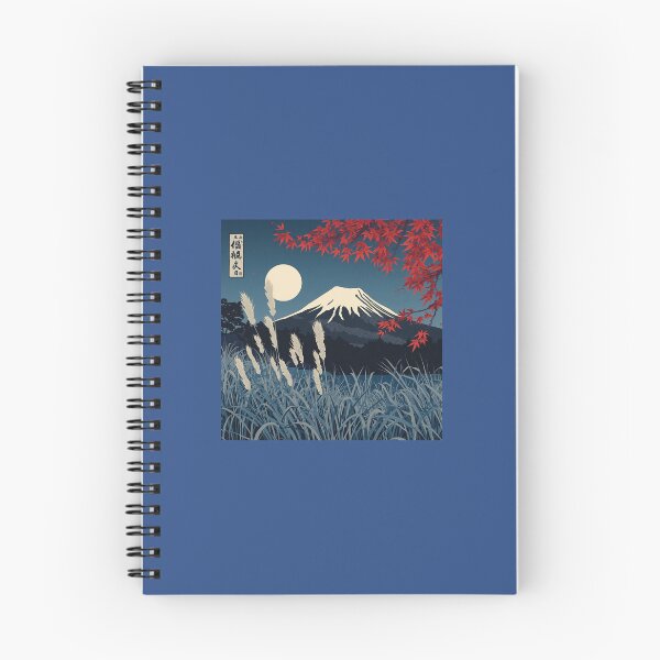 Item preview, Tsukimi Moon Over Mt Fuji — Ukiyo-e Autumn Night Art designed and sold by derideriworks.