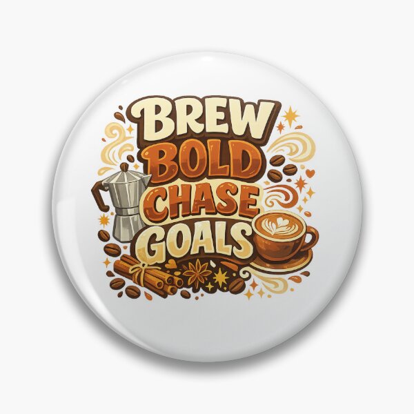 Item preview, Brew Bold Chase Goals Coffee Lover Retro Espresso Motivation Art Design designed and sold by inkoutninja.