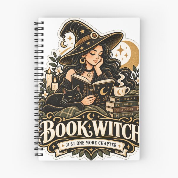 Item preview, Book Witch – Just One More Chapter | Cozy Reading Witch designed and sold by ChicClicker.