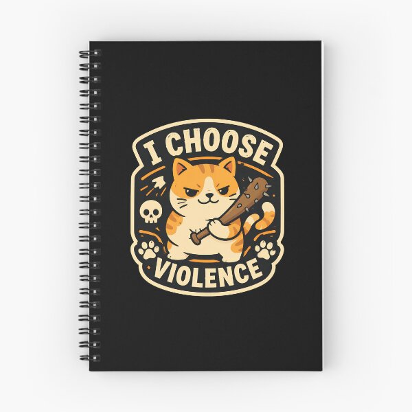 Item preview, I Choose Violence Funny Cat Knife Meme Emblem designed and sold by OlyvieArt.