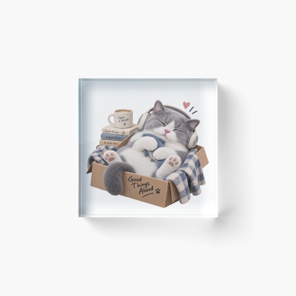 Item preview, Cozy Cat Good Things Ahead designed and sold by HoloHugDesigns.