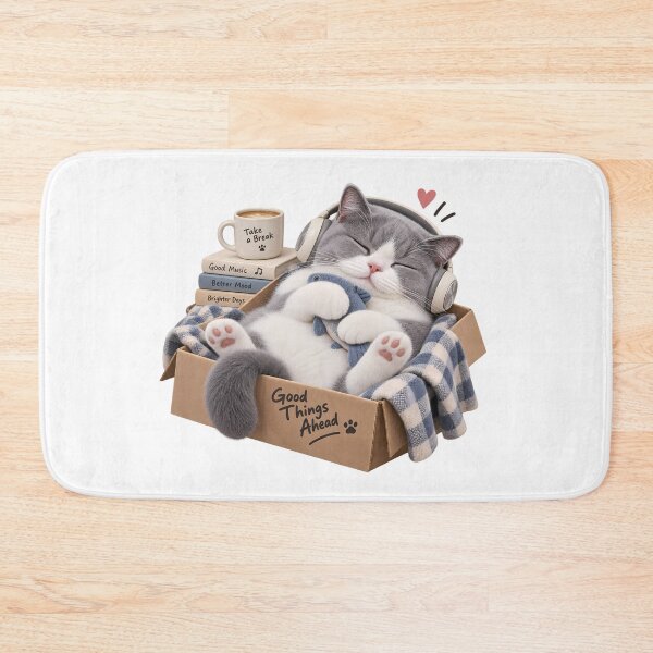 Item preview, Cozy Cat Good Things Ahead designed and sold by HoloHugDesigns.