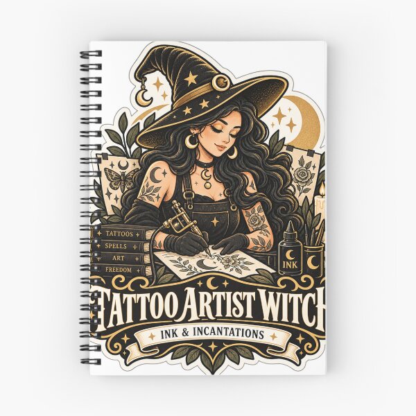 Item preview, Tattoo Artist Witch – Ink & Incantations | Witchy Tattoo Artist designed and sold by ChicClicker.