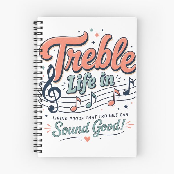 Item preview, Treble Life In Shirt, Funny Music Teacher Pun Design, Trouble Sound Good Gift designed and sold by VibeTherapyArt.