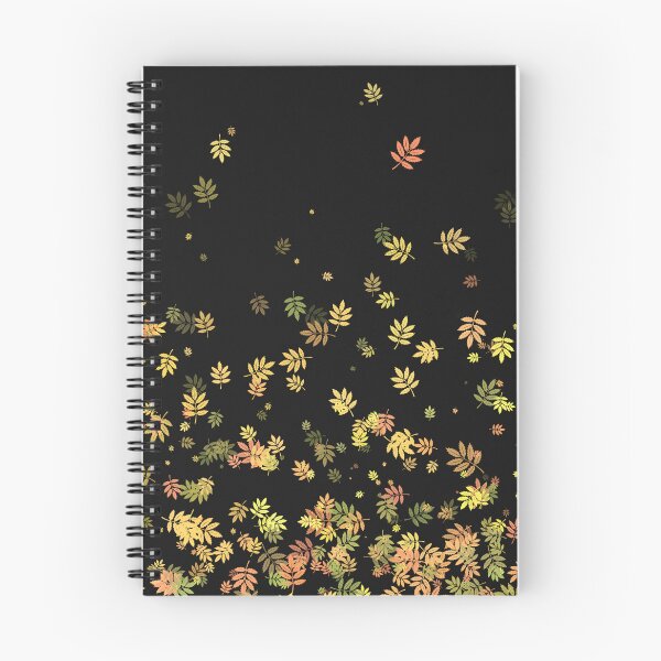 Item preview, Falling Autumn Rowan Leaves Dark Pattern designed and sold by IriArt-Designs.