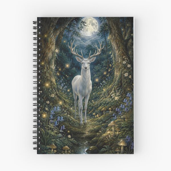 Item preview, Moonlit White Stag of the Enchanted Forest designed and sold by thewandswant.