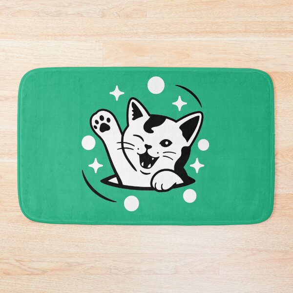Item preview, Playful Smiling Cat Graphic Art designed and sold by OlyvieArt.