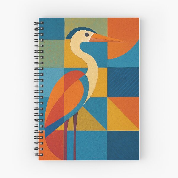 Item preview, Heron,  a Geometric illustration – Elegant Bird Nature Art designed and sold by GalleryKauffeld.