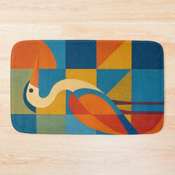 Item preview, Heron,  a Geometric illustration – Elegant Bird Nature Art designed and sold by GalleryKauffeld.