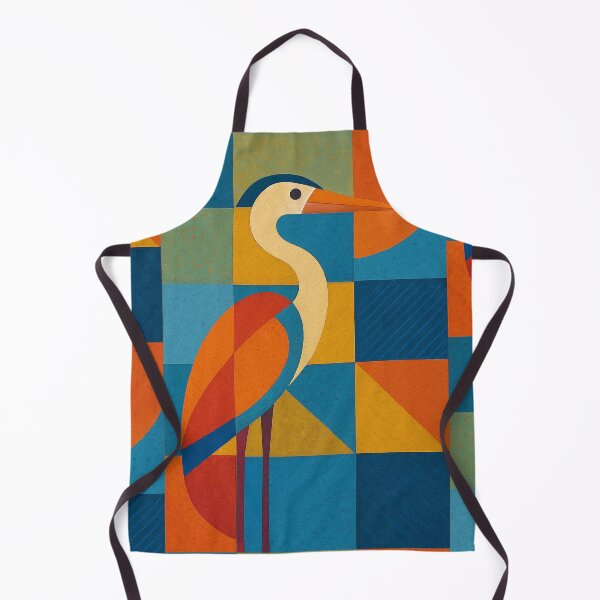 Item preview, Heron,  a Geometric illustration – Elegant Bird Nature Art designed and sold by GalleryKauffeld.