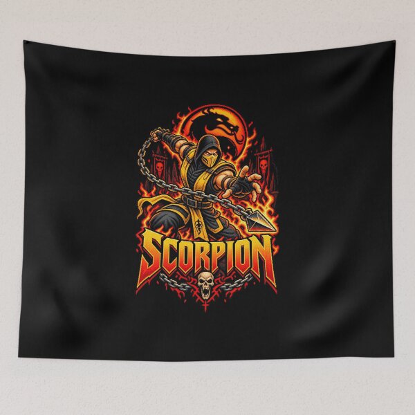 Item preview, Mortal Kombat Scorpion Get Over Here Ninja designed and sold by Pandaburba.