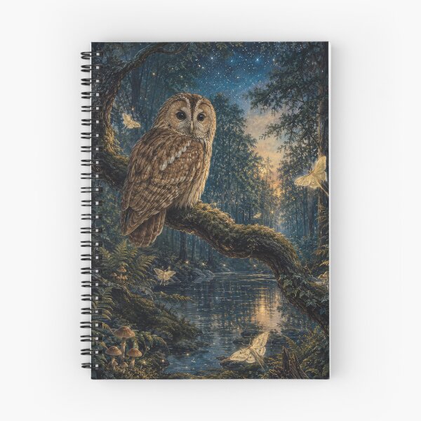 Item preview, Starlit Tawny Owl in the Enchanted Woodland designed and sold by thewandswant.