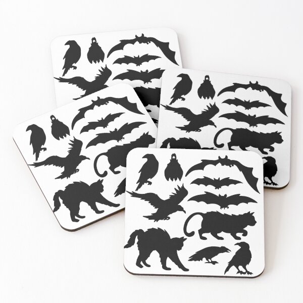 Item preview, Spooky Halloween Silhouette Sticker Pack — Black Cats Bats Ravens designed and sold by LYAN-STORE.