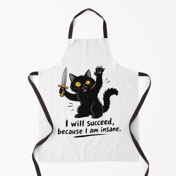 Item preview, Insane Black Cat with Dagger Quote Art designed and sold by OlyvieArt.