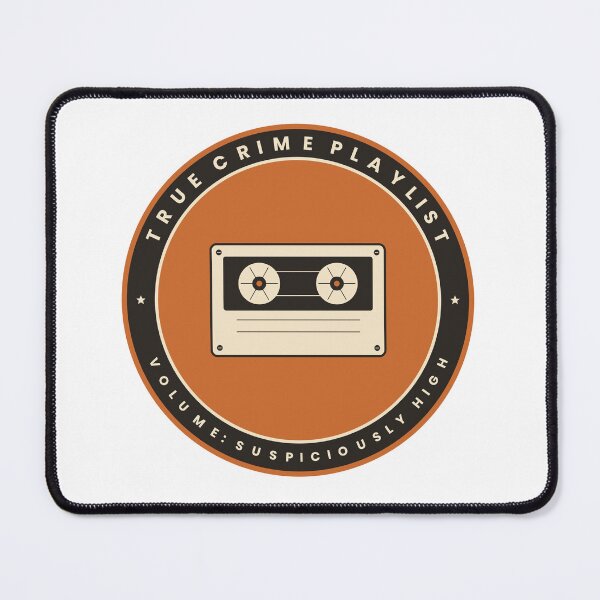 Item preview, True Crime Playlist Volume Suspiciously High Retro Cassette T-Shirt designed and sold by Mega-Shopping.