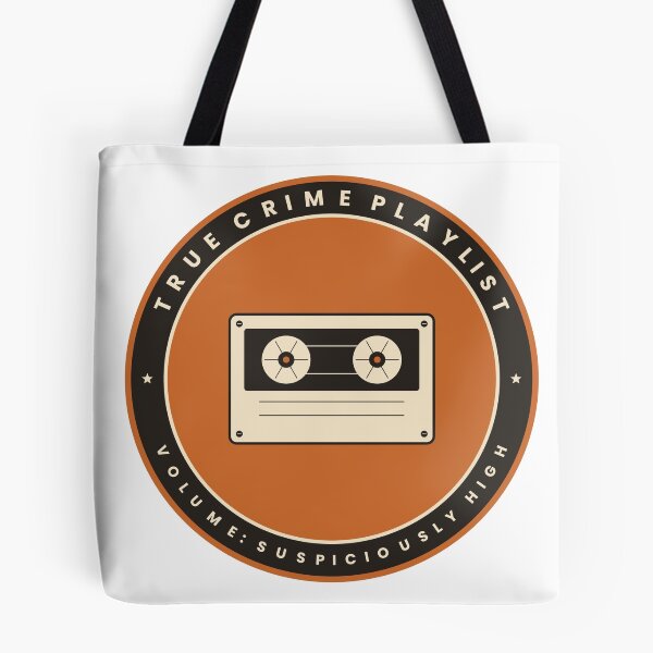 Item preview, True Crime Playlist Volume Suspiciously High Retro Cassette T-Shirt designed and sold by Mega-Shopping.