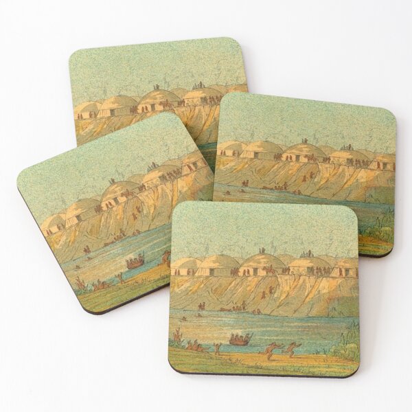 Item preview, A village of the Hidatsa tribe at Knife River designed and sold by SharonTheFirst.