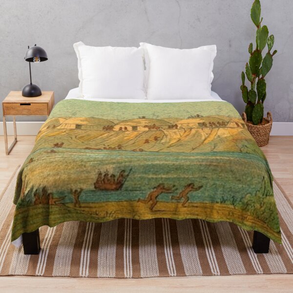 Item preview, A village of the Hidatsa tribe at Knife River designed and sold by SharonTheFirst.