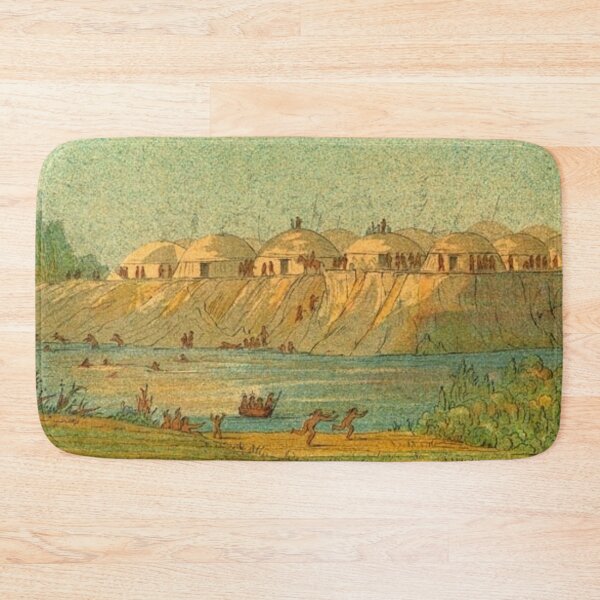 Item preview, A village of the Hidatsa tribe at Knife River designed and sold by SharonTheFirst.