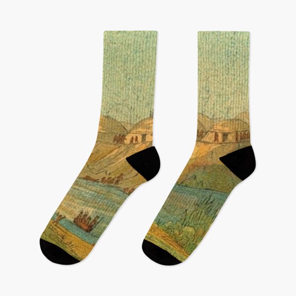 Item preview, A village of the Hidatsa tribe at Knife River designed and sold by SharonTheFirst.