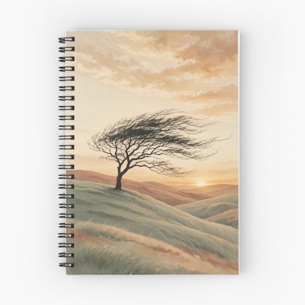 Item preview, Lone Tree on a Calm Hillside Wall Art Print designed and sold by Hearth & Hue.