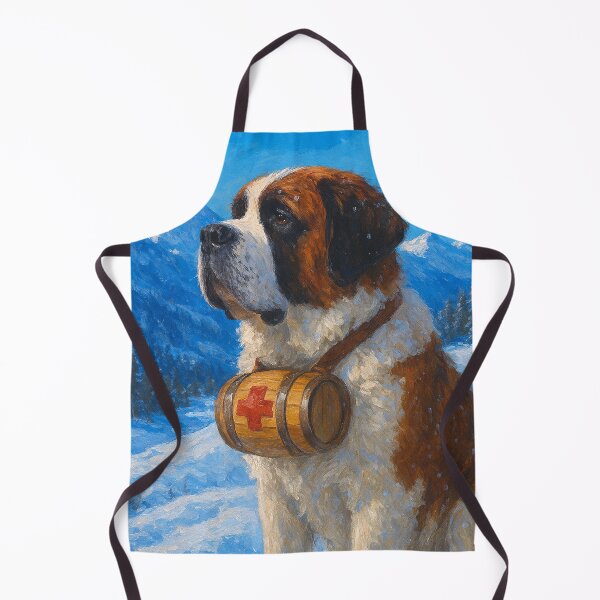Item preview, Saint Bernard Dog Painting – Alpine Mountain Art designed and sold by GalleryKauffeld.