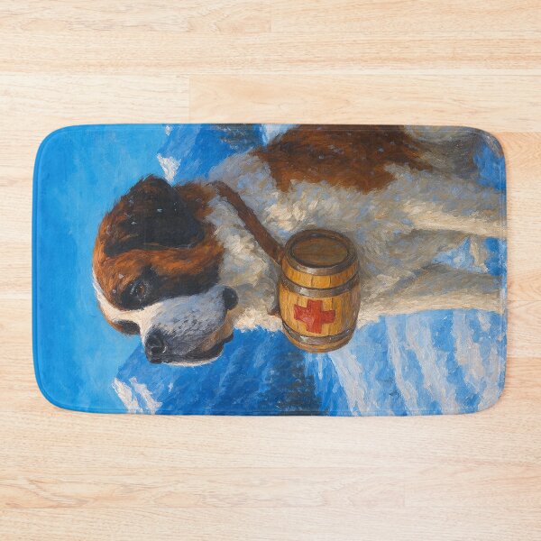 Item preview, Saint Bernard Dog Painting – Alpine Mountain Art designed and sold by GalleryKauffeld.