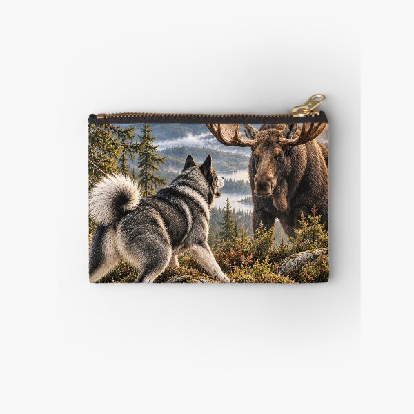 Item preview, Jämthund Moose Hunting Vintage Scandinavian Hunting Dog Logo designed and sold by TammyHunterArt.