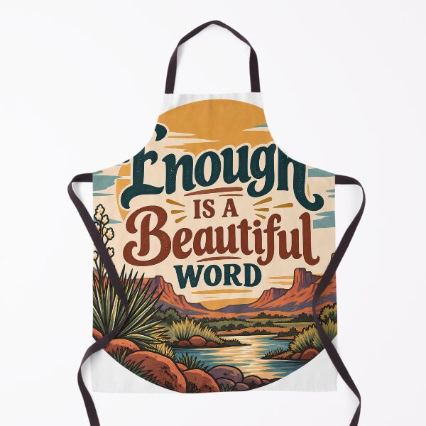 Item preview, Enough Is a Beautiful Word – Simple Living Nature Design designed and sold by FindYouByZ.