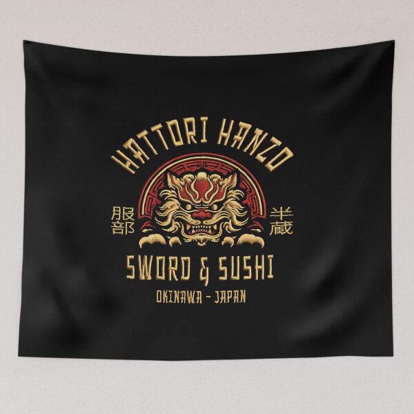 Item preview, Hattori Hanzo Sword And Sushi Logo designed and sold by AhmedMediaNew.