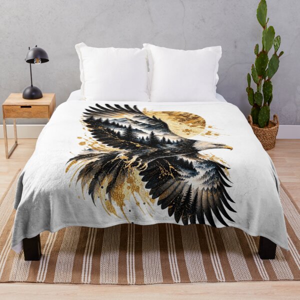Item preview, Eagle Across the High Range | Flying Eagle Mountain Art | Norvian designed and sold by Norvian.