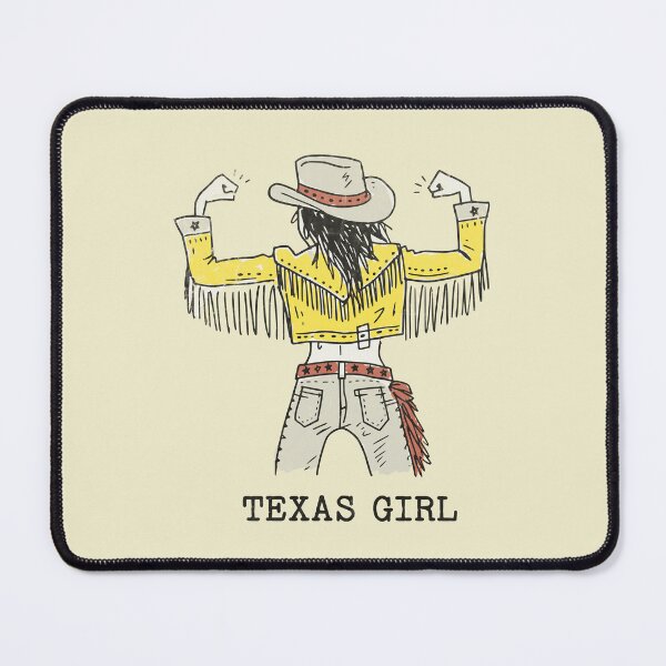 Item preview, Vintage Texas Girl Strong Cowgirl Yellow Fringe Jacket Graphic designed and sold by Studio Bootleg.