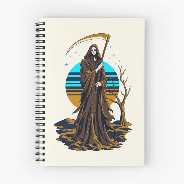 Item preview, Dark Fantasy Vintage Anime Grim Reaper Gothic Sun and Scythe designed and sold by KungPowUnicorn.