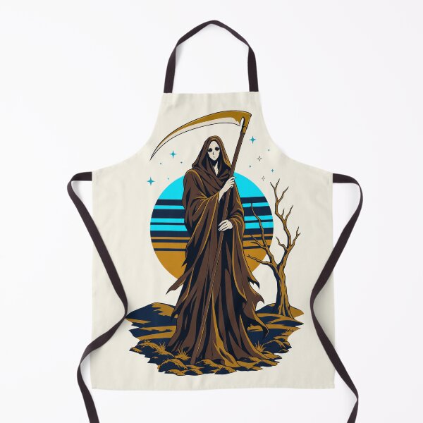 Item preview, Dark Fantasy Vintage Anime Grim Reaper Gothic Sun and Scythe designed and sold by KungPowUnicorn.