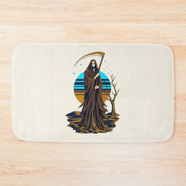 Item preview, Dark Fantasy Vintage Anime Grim Reaper Gothic Sun and Scythe designed and sold by KungPowUnicorn.