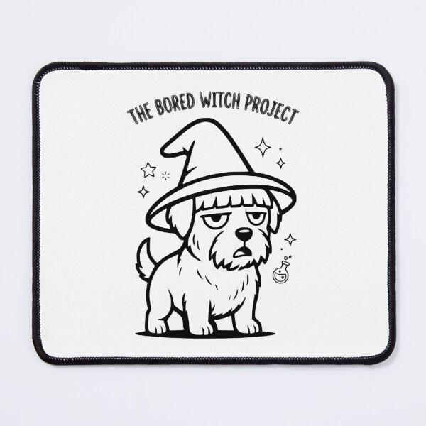 Item preview, The Bored Witch Project Funny Halloween Terrier Dog Movie Parody designed and sold by The Bold Line Studio.