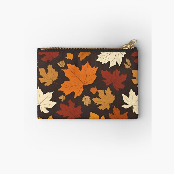 Item preview, Autumn Maple Leaves Seamless Pattern — Cozy Fall Foliage Dark Background designed and sold by LYAN-STORE.