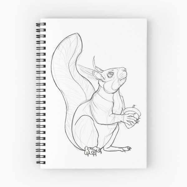 Item preview, Cute Squirrel Sketch Woodland Animal Art designed and sold by HunzikerArt.