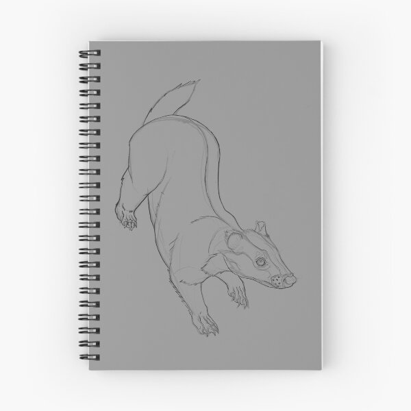 Item preview, Cute Badger Sketch Woodland Animal Art designed and sold by HunzikerArt.