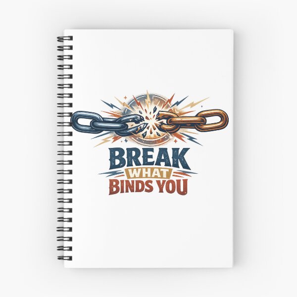 Item preview, Break What Binds You Broken Chain Freedom Motivational Quote Art Design designed and sold by inkoutninja.