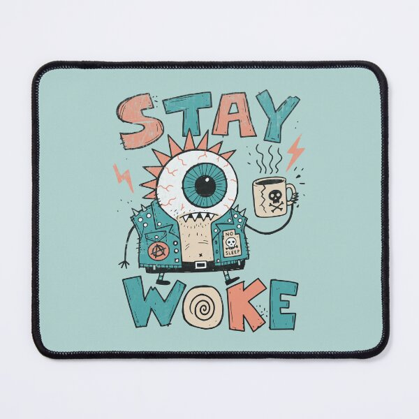 Item preview, Funny Punk Eyeball Coffee Monster Stay Woke designed and sold by Studio Bootleg.