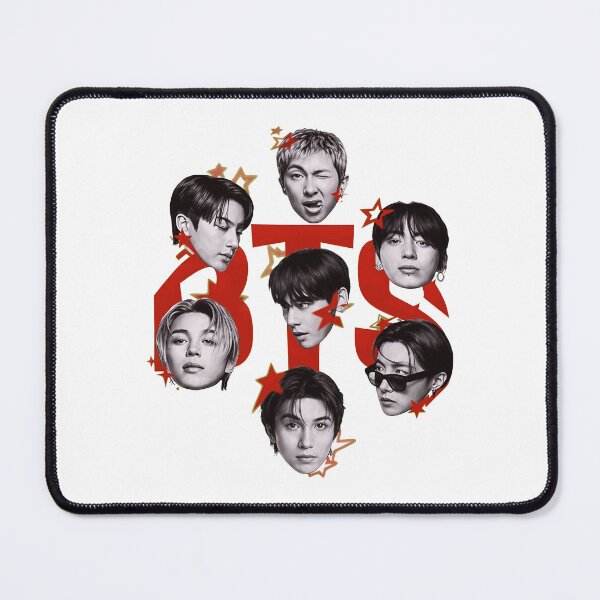 Item preview, K-Pop Idol Group Member Collage Red Stars Tee designed and sold by JamezRoige.